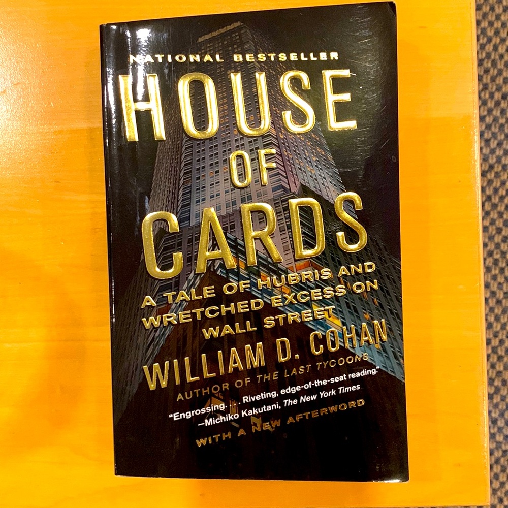 HOUSE OF CARDS PAPERBACK BOOK BY WILLIAM COHAN. NEW AND IN PERFECT CONDITION